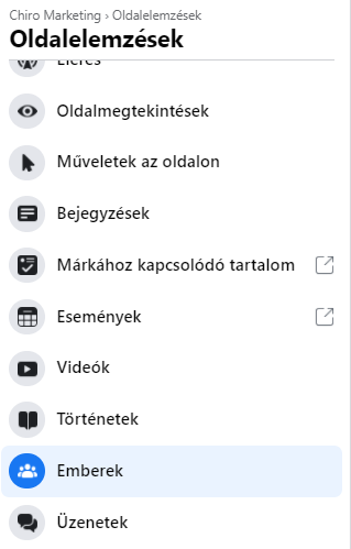 Facebook közönség elemzése
